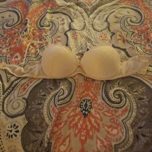 Barely worn Nicole Miller cream bra size 36C